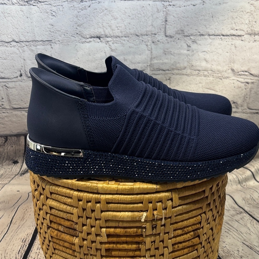 Kenneth Cole Navy Textured Sneakers - Picture 6 of 10